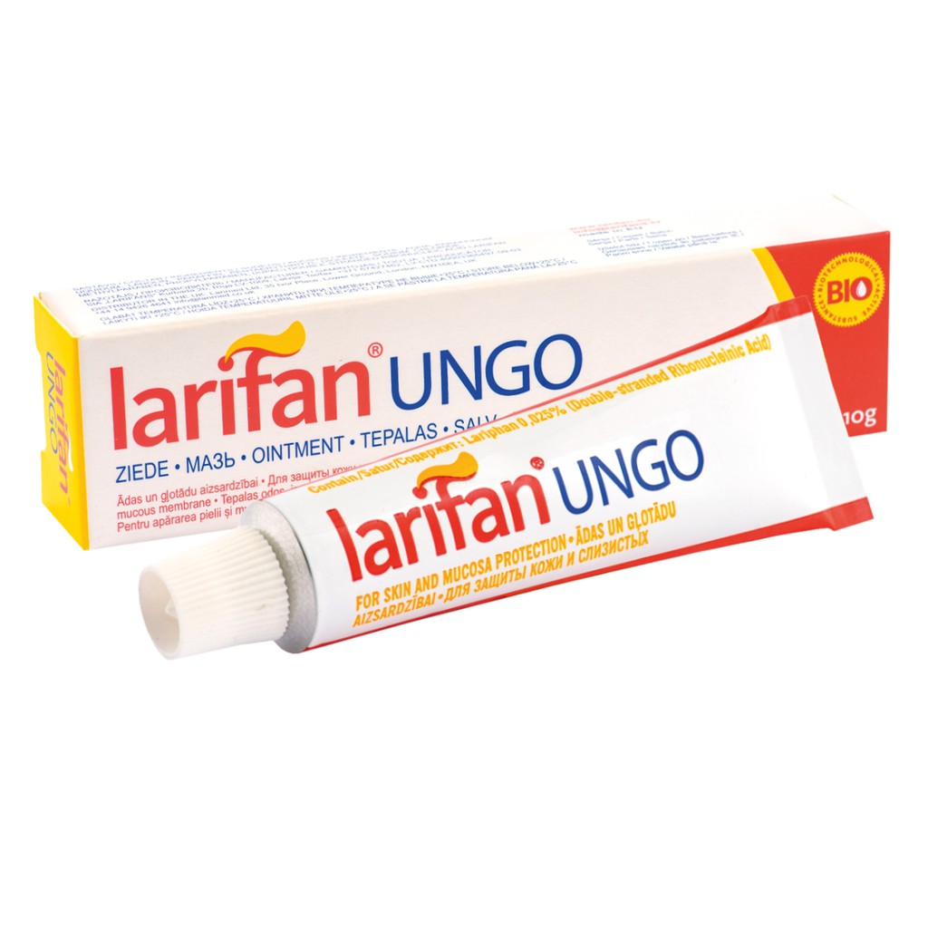 Kem bôi Larifan Ungo giúp kiểm soát sự phát triển của virus tại chỗ